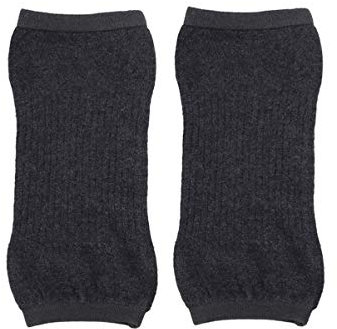 HEALLILY 1 Paio di Ginocchiera in Lana Corta Corta in Cashmere Caldo Ginocchiera Antiscivolo Ginocchiere Morbide Ginocchiera Invernale Calda Ginocchiera per Donne Anziane Grigio Scuro