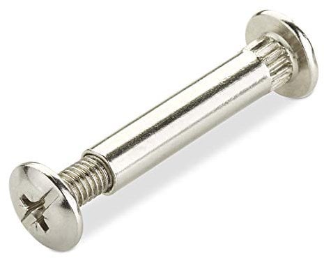 10 pièces Connecteur de corps SOTECH CONNECT Ø 8 mm avec filetage M6 Vis de connexion avec manchon acier nickelé pour épaisseur de bois 39-45 mm Connecteur d'armoire