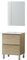 Baikal Conjunto Mueble de Baño con Lavabo y Espejo, con Patas, en Varios Acabados, Melamina 16. Puerta + Cajón 60 cm Nature