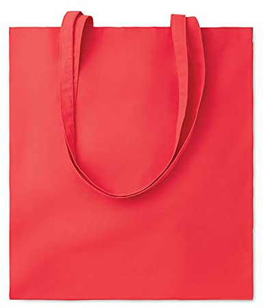 Siglo XXI Publicidad Baumwollbeutel mit langen Griffen, 10 Stück, 140 g/m², Größe 38 x 42 cm, Geschenke, Einkaufen, Basteln, Messen, Hochzeiten, Geschäfte