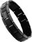 LUXAR Men's Titanium Link Bracelet | Solid Titanium Adjustable Bracelet Designed for Men | Explore The World of Luxar [Brushed Black]