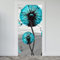 Estika Türtapete selbstklebend - Türkis Pusteblume - 95x205 cm - Einem Bogen Türposter, Blumen Türaufkleber, Aufkleber PVC Folie, Klebefolie für türen, Tür tattoo, Modern decoration
