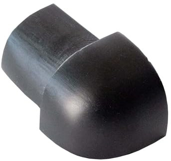 Dalsys 5x Coin Extérieur 8mm, Aluminium Anodisé Quart de Cercle Noir, Carrelage