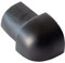 Dalsys 5x Coin Extérieur 8mm, Aluminium Anodisé Quart de Cercle Noir, Carrelage