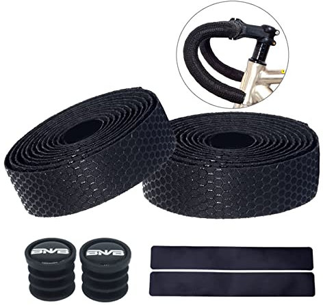 PLATTBK Road Bike Handlebar Tapes Breathable Non-Slip Shock-Absorbent Bicycle Bar Tape,Black