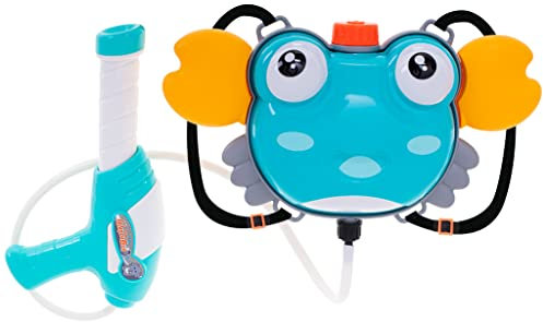 Krabbe - Wasserpistole - Rucksack - Behälter - Farbe: Blau - Leistungstarke Lange Reichweite - Wassertank: 1000ml