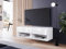 PIASKI Mueble de TV 100 cm LOWBOARD A, iluminación LED Opcional, Mueble de televisión, Mueble de televisor pequeño,Distintos Colores (Blanco Brillo)