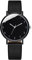 UKCOCO Damen Armbanduhr Lederarmband Uhr Edelstahl Leder Uhr Leicht zu lesen Uhr große Zifferblatt Zahl Uhr Damen Black, 0.8X4X23.8CM, Schwarz