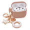 Case for Airpods Pro 2nd Generation - VISOOM Airpods Pro 2 Cases Cover Women 2024 Silicone iPod Pro 2 Earbuds Wireless Charging Cases Girl Bling Keychain for Apple Airpod Gen Pro 2(Milk Tea)