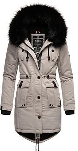 Navahoo Damen Warmer Winterparka mit Kapuze Luluna Prc Zinc Grey Gr. XS