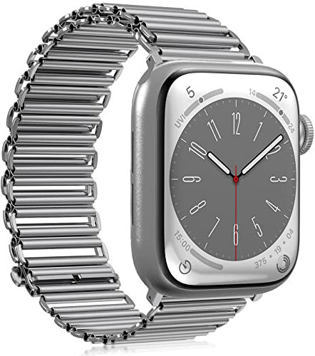 Metal Pulseras Apple Watch Correas 42mm 44mm 45mm 46mm 49mm, Pulsera Repuesto de Acero Inoxidable Clásico Correa para Apple Watch SE, iWatch Series 10 9 8 7 6 5 4 3 2 1