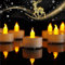 100 Pack Realistic and Bright Flickering Battery Operated Flameless LED Tea Lights Candles, tealights Electric Fake Candles for Halloween Christmas Weddings Festivals Decoration in Warm Yellow