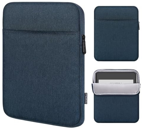 MoKo Tablet Sleeve Kompatibel mit Kindle Colorsoft, Kindle Paperwhite 12th Gen 2024, Kindle 2024-2016, Tablet Tragetasche Tragbare Hülle mit Zwei Taschen und Stifthalter, Indigo