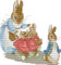 ABEUTY 14ct Kreuzstich Set Vorgedruckt, Peter Hase Familie Kaninchen Kreuzstich Stickpackungen DIY Stickerei Set Gestempelt Erwachsene Anfänger (Vorgedruckt, Kaninchen)