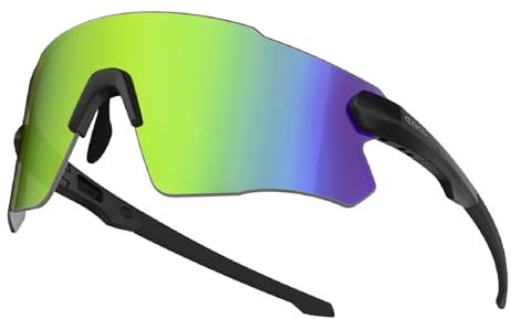 ER00 115 Umschließende leichte Sportsonnenbrillen für Damen Herren, Radfahren Baseball Laufen Pickleball
