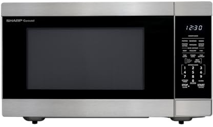 SHARP Countertop Microwave Oven with Removable 16.5 Carousel Turntable, 1200 Watt, 2.2 Cubic Feet, Stainless Steel