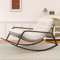 FIXARE Atmungsaktiver Schlafzimmer-Schaukelstuhl mit Kissen Innenbereich Moderne Doppel-Sofa-Liege Garten-Liegestuhl mit Armlehnen Zero-Gravity-Camping-Schaukelstuhl Ergonomischer Stuhl