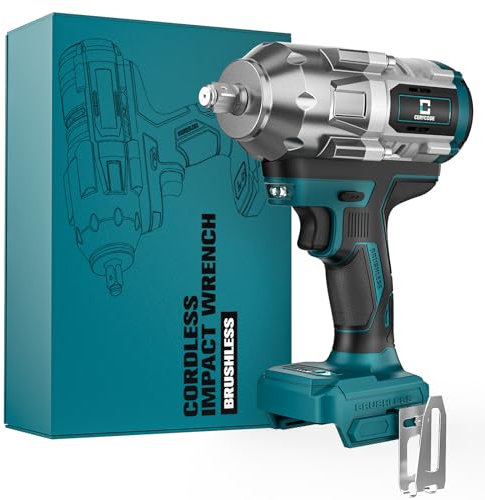 Cerycose 1/2 Cordless Impact Wrench for Makita Battery, 900FT-LBS Brushless Electric Impact Gun (1200Nm) Includes LED Work Light, High Torque Impact Wrench