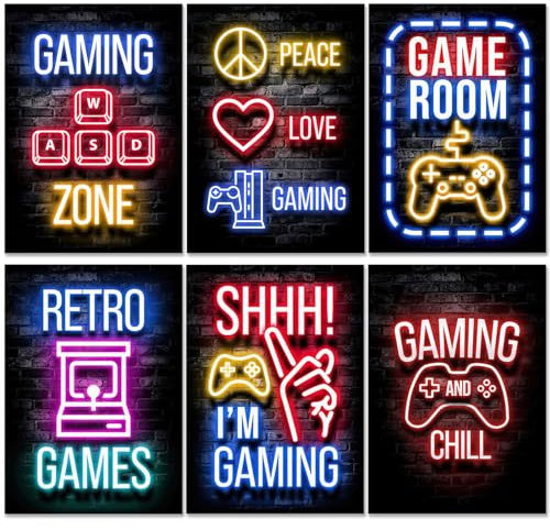 TYXHXTF Set Cuadros Decorativos, Póster Foto Consola de Juegos, Decoracion Gaming, Decoracion Habitacion Juvenil, para Gamer Room Decor Living Room Decor, Sin Marco