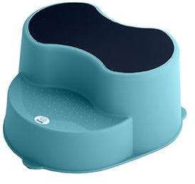 Rotho Babydesign TOP Kinderschemel - recycelt - Tritthocker - Trittschemel - Kinderschemel - Trittleiter - Kindertreppe - Antirutschfläche - türkis