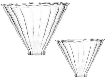Angoily 2stücke Kaffeetropfer Aus Glas Wiederverwendbar Für Manuelles Brühen Mit Gestreifter Kaffeetasse Und Tablett Leicht Zu Reinigen Und Platzsparend