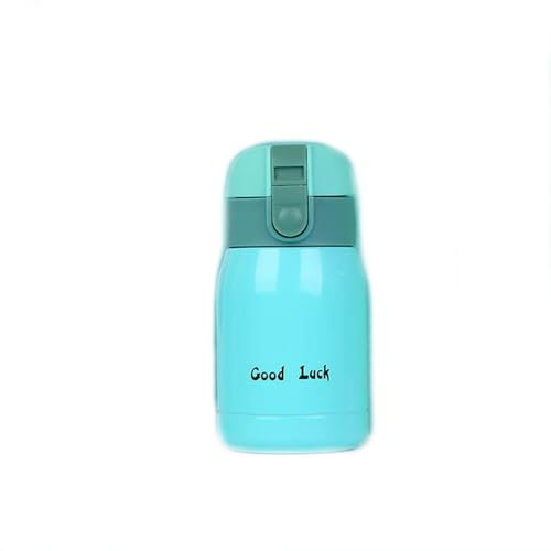 OTBEHUWJ La Tasse Tasse Thermique À Bouteille d'eau avec Paille Et Couvre-Bouteille Tasse Isolée en Acier Inoxydable-200 ML-Bleu