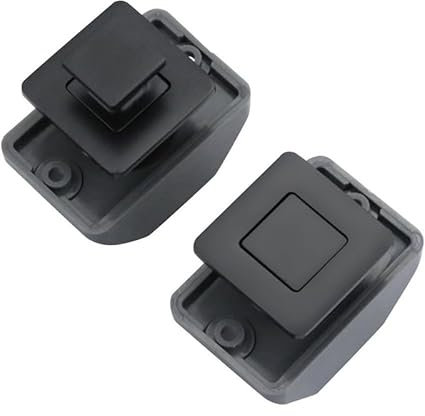 Push Button Latch Lock,2PCS Cabinet Door Catch Lock, Keyless RV Push Cabinet Locks,Camper Cupboard Knob RV Compartment Latch Catches for RV Boat Yacht Campervan Cupboard Door Cabinet (Black)