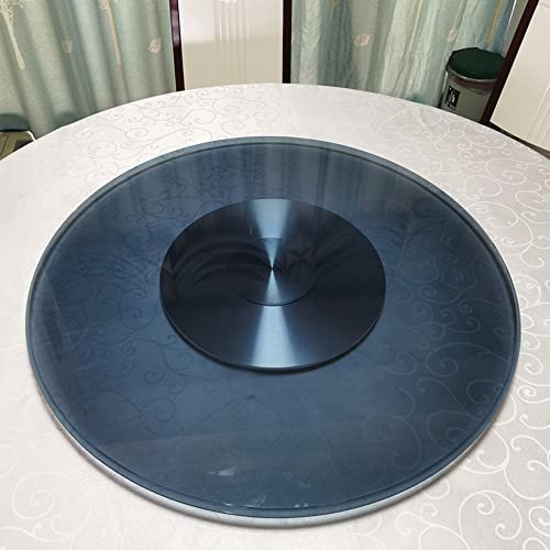 Piatto girevole da cucina da 68-118 cm Vassoio rotante rotondo Piatto da portata girevole per hotel, Tavolo da pranzo in vetro marrone Giradischi Giradischi da tavolo di grandi dimensioni