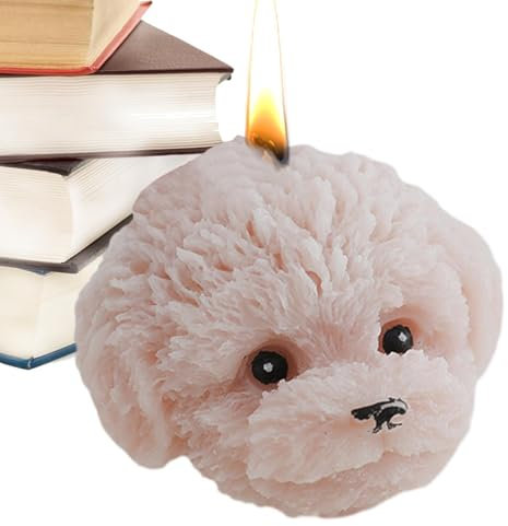 Animal Shaped Soy Wax Decorative Dog Candles - Dog Head Shaped, Cute Puppy Scented for SPA, Wedding, Valentine's Day