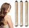 3 pcs Boucles Sans Chaleur, Boucles Sans Chaleur, Bigoudis Pendant la nuit, Bande de Boucles Sans Chaleur, Kit de Coiffure pour Tous les Types de Cheveux (Beige)