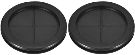 sourcing map 2Pcs Rubber Grommets 2-6/8 (70mm) Drill Hole, 2-1/4 (60mm) ID Double Sided Hole Plugs Ring Gasket for Firewall Cable Wire Protecting, Black