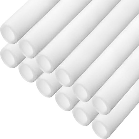 sourcing map Rohrisolierung, Schaumstoffrohr, geteiltes Rohr, 15 mm Innendurchmesser, 35 mm Außendurchmesser, 91 cm, Gefrierschutz für Kupferrohre, Weiß, 12 Stück