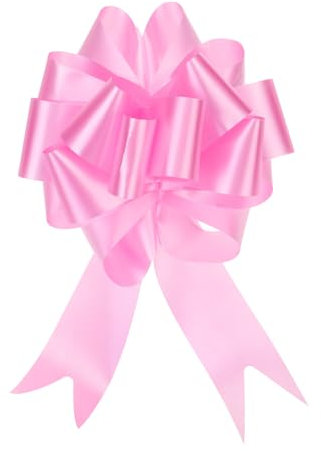 QUARKZMAN 10pz 12cm Grande Fiocco Tirante Grandi Fiocchi Regalo Nastri Rosa per Cesti Auto Matrimonio Regali Fiocco di Natale