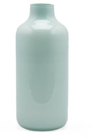 EDG Blumenvase Glas Hellblau D15 cm H 34 cm Öffnung 2 cm