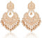 Statement-Ohrhänger im Boho-Stil mit Kugelquaste, Herzförmiger Vintage-Ohrhänger in Kronleuchterform Indischer Bollywood-Schmuck Ohrringe Geschenk für Frauen