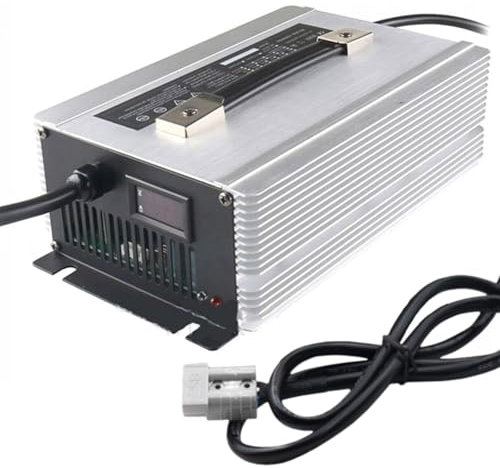 WLEJSL Chargeur Batterie au Plomb 12 V 50 A pour Chariot Élévateur Électrique avec Écran LCD, Chargeur Maintien Haute Puissance pour Chariot Élévateur Électrique, Véhicule Électrique,120A