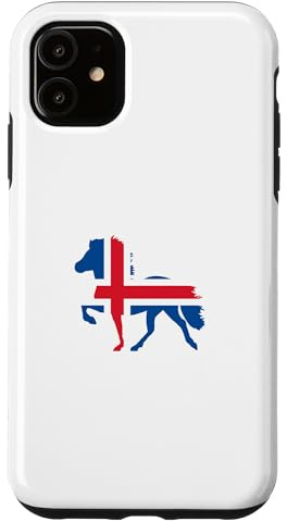 Island Pferd mit Flagge Hülle für iPhone 11