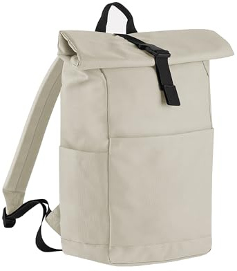 BagBase - Hochwertiges recyceltes Rolltop – PVC-frei für Damen und Herren – Reisen, Männer, Frauen, leicht, Sport – 100 % zertifiziertes recyceltes Polyester, Naturstein, Einheitsgröße