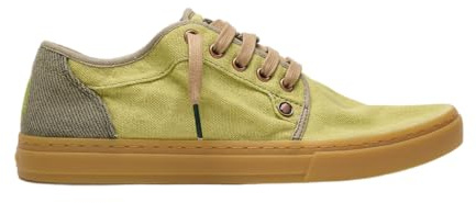 Satorisan - Heisei Gaia Terra.2 - Casual Sneaker Herren und Damen - Vintage Textil Sportschuhe Bequem, Nachhaltig und Dauerhaft - Farbe Lichen Green - Größe 43