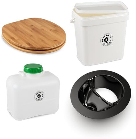 FreeLoo Bambus M Trenntoilette Bausatz Klassik schwarz