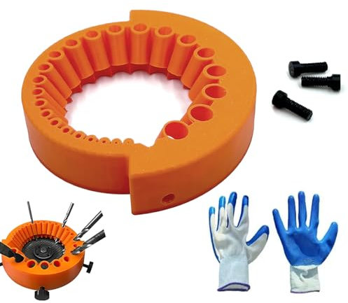 Bohrerschärfer Werkzeug,Universal Drill Bit Sharpening Tool,Bohrerschärfgerät, Bohrer-Schleifgerät,2 bis 13mm Drill Bits zum Schleifen 125mm Schleifer&Winkelschleifer Bohrerschärfer (Mit Handschuhe)