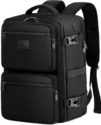 LYNXCHER Ryanair Cabin Bags 40x30x20 Underseat 24L Laptop Carry On Backpack for Travel Work Fits easyJet Eurowings Wizz Air Black