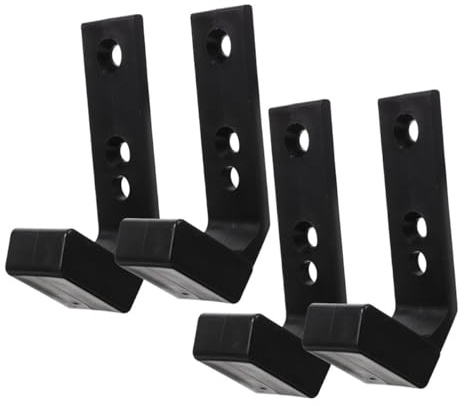 GRIRIW 4 piezas Soporte para Barra de Pesas de Pared Organizador para Gimnasio Casa Gancho Montaje Seguro para Barra de Ejercicios Estante para Almacenamiento