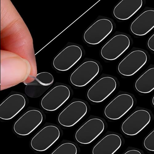 480 Pcs Clear Museum Gel,No Trace Super Sticky Putty Waterproof,Double Sided Adhesive Sticky Dots for crafts,wall adhesive,art projects,displaying collectibles(Transparent,8 x 13mm)
