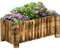 Outsunny 52L Raised Flower Bed Wooden Rectangular Planter Container Box Herb Pot Flower Pot 78L x 35W x 30H (cm)