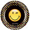 Amscan 9901287 - Teller Smiley Emoticons, 8 Stück, Durchmesser 22,8 cm, Pappteller, Kindergeburtstag