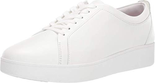 Fitflop Rally Tennis Sneaker-Leather-Updated, Zapatillas sin Cordones Mujer, Urban White, 40 EU