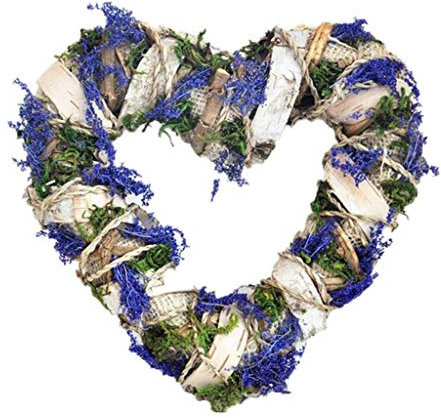 Tubayia Herzform Lavendel Kranz Blumenkranz Dekokranz für Zuhause, Hochzeit Dekoration
