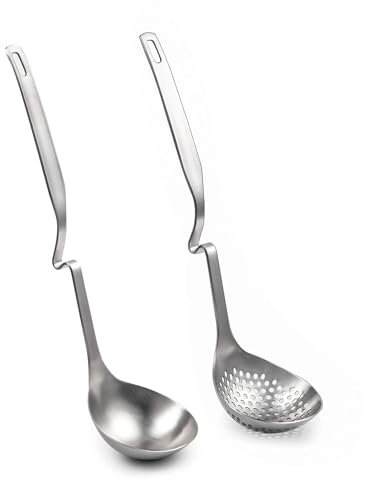 IMEEA Lot de 2 louches à Soupe en Acier Inoxydable SUS304 30,5 cm