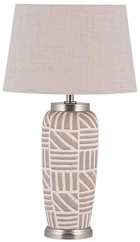 Dekorative Tischleuchte im Salon Keramik / Polyester beige Traisen